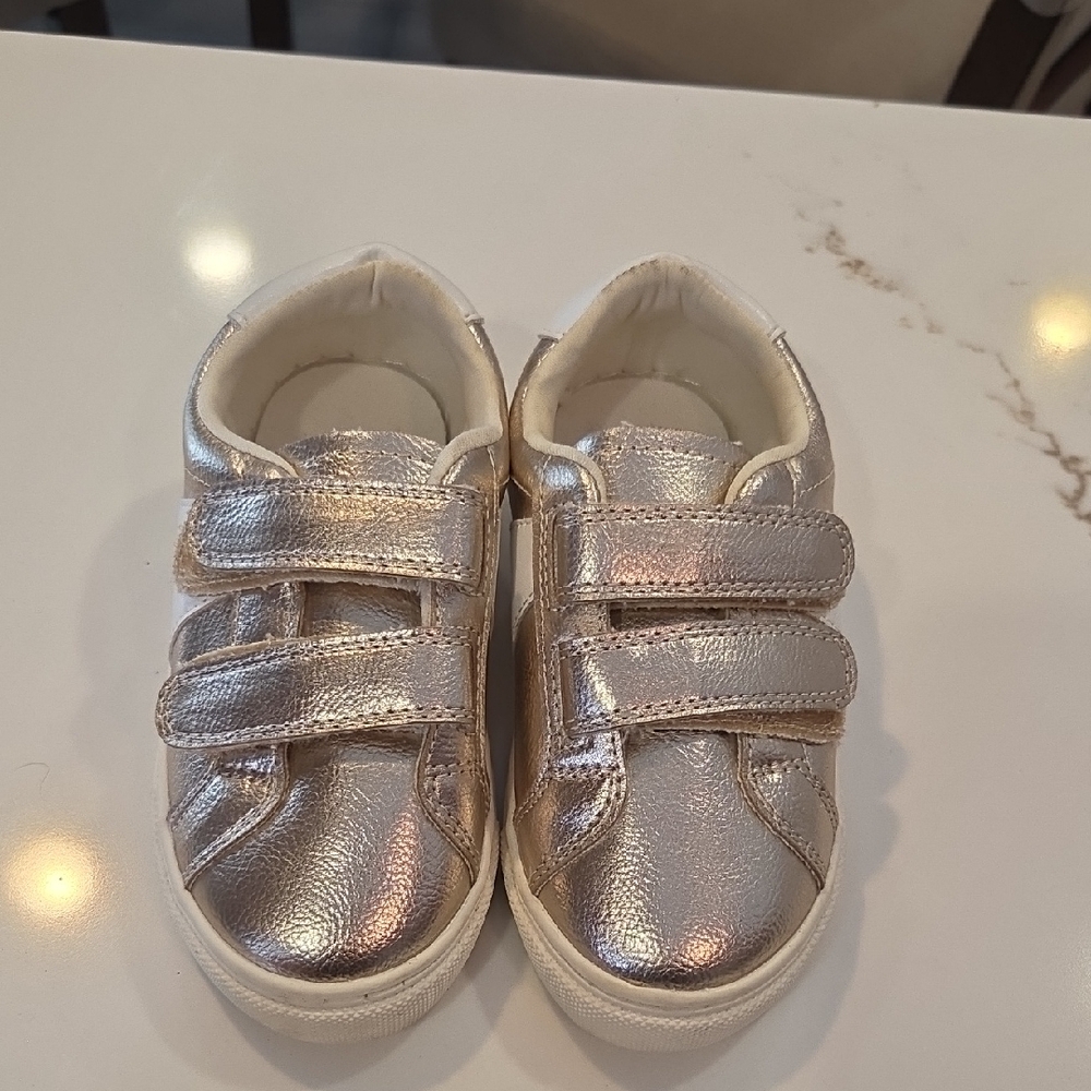 Toddler Gold Velcro Sneakers